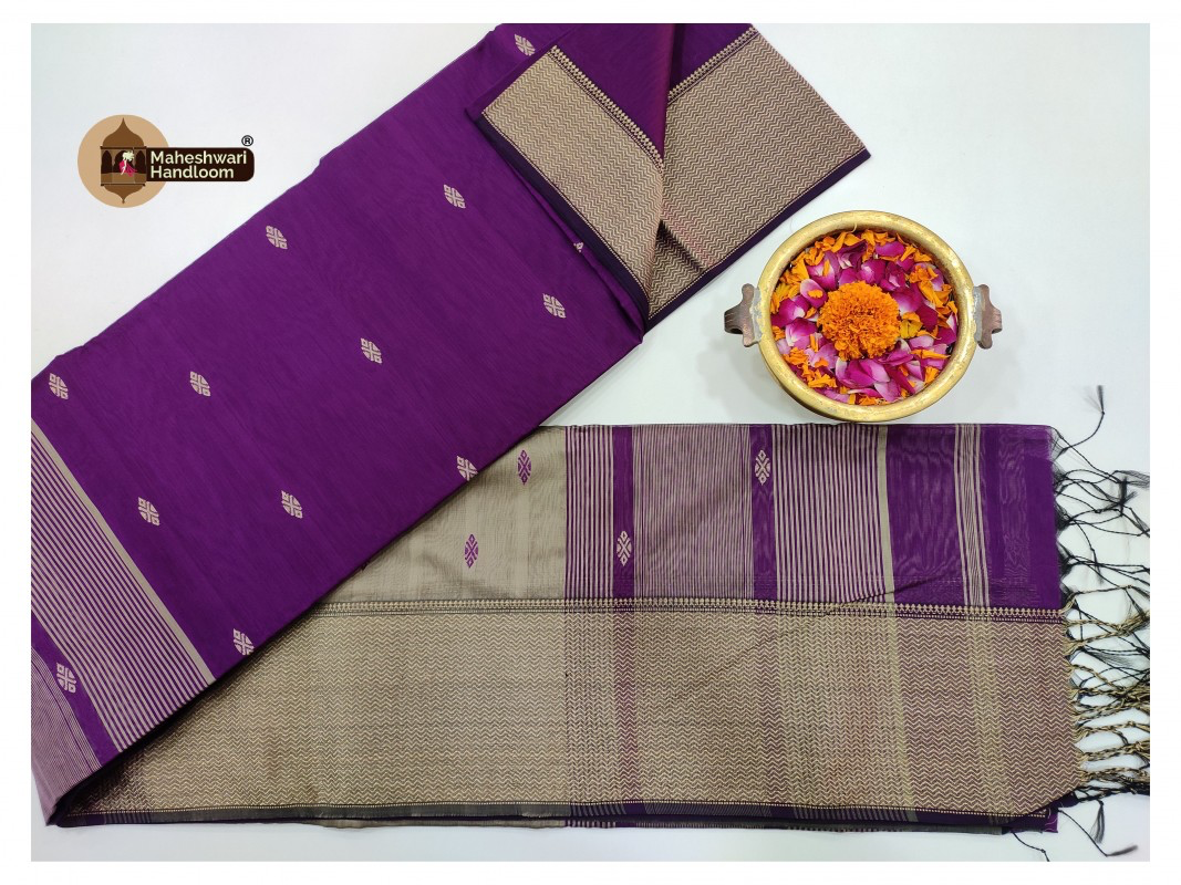 Maheshwari Resham Butti Sarees